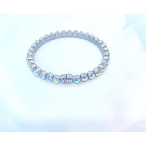 Bracelet & Co Vintage Silver Tone Aurora Borealis Bangle Bracelet Magnetic